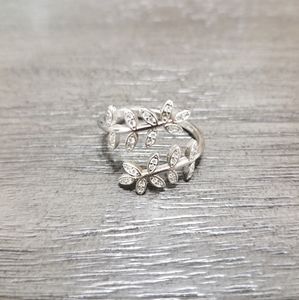 Swarovski crystal embellished wrap ring